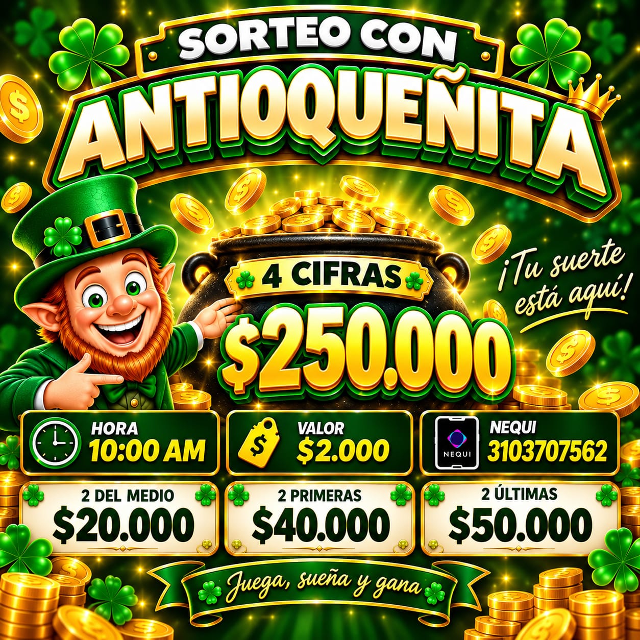 Sorteo con Antioque&ntilde;ita